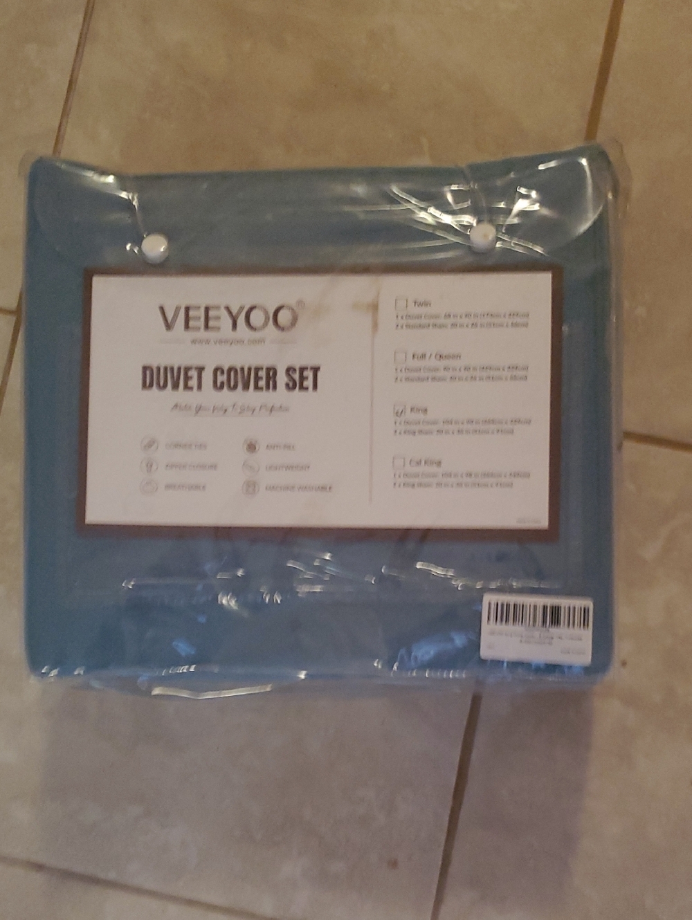 VEEYOO Duvet Cover Set - Blue